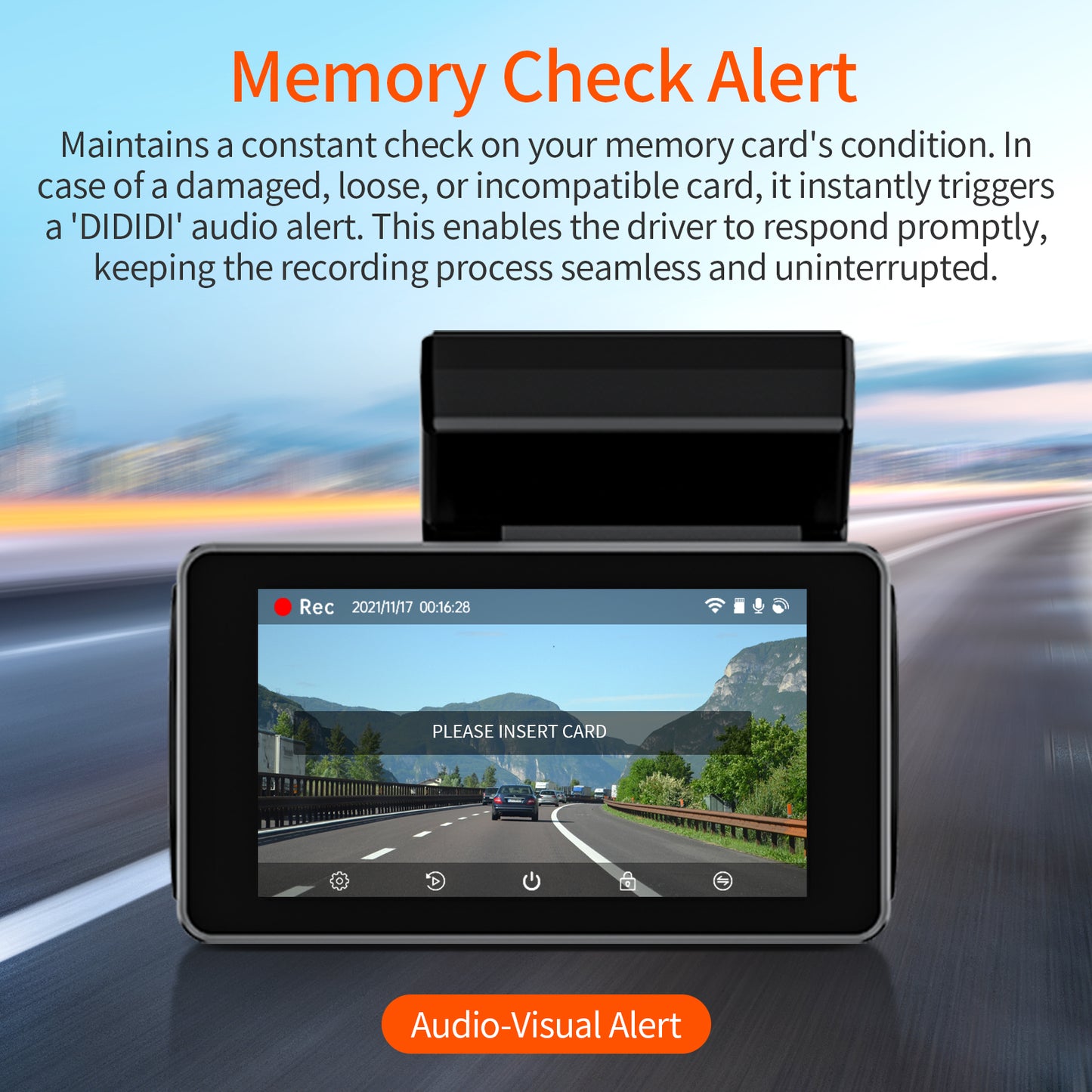 4k Dash Cam Front and Rear - Dash Camera for Cars and Trucks, Audio Alerts, Enhanced Night Vision, 3” HD Display, Includes 64GB Card - WiFi, GPS, 24H Parking Mode