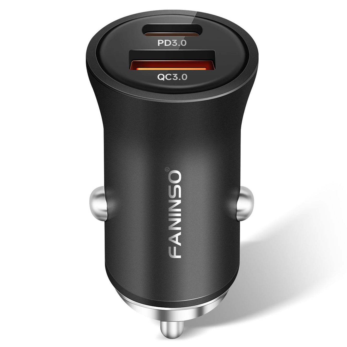 USB C Car Charger, 60W Dual Port (USB‑C + USB‑A) PD/QC Fast Charging 12V/24V Cigarette Lighter Adapter, Compatible with iPhone 17/16/15, Galaxy S26/S25/S24, Pixel, iPad