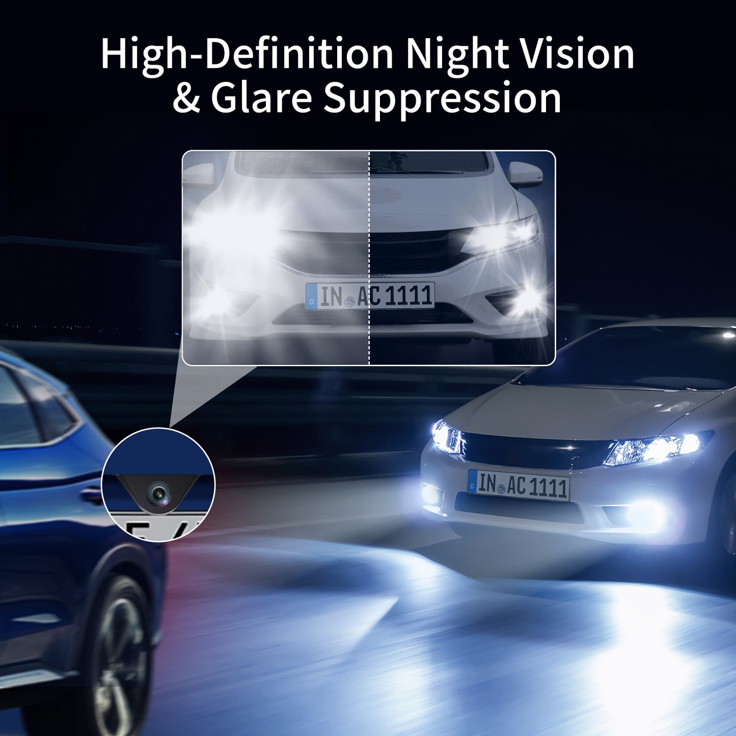 FANINSO HC01 High-Definition 1080p Waterproof Rear Camera, Compatible with H200 Series Dash Cam, Featuring Advanced WDR and Exceptional Night Vision.（Including 21.32ft extension cable）