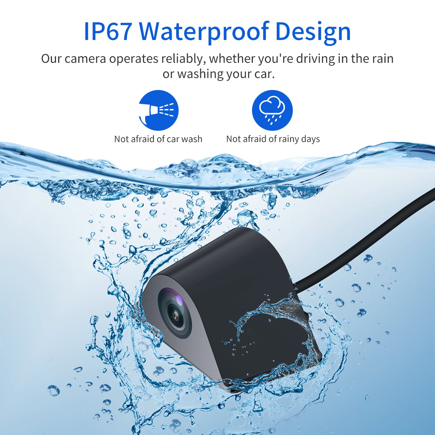 FANINSO HC01 High-Definition 1080p Waterproof Rear Camera, Compatible with H200 Series Dash Cam, Featuring Advanced WDR and Exceptional Night Vision.（Including 21.32ft extension cable）